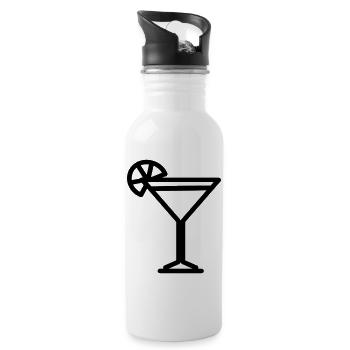 cocktail - Gourde avec paille intégrée - blanc - Droite