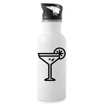 cocktail - Gourde avec paille intégrée - blanc - Droite