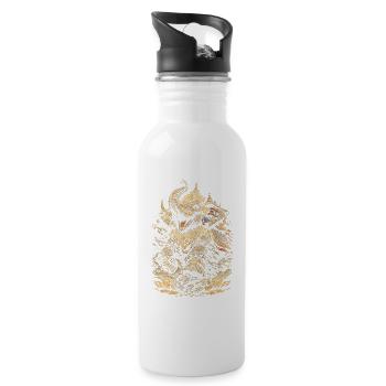 Thailand Thai Pride Elephant - Water bottle with straw - white - Right