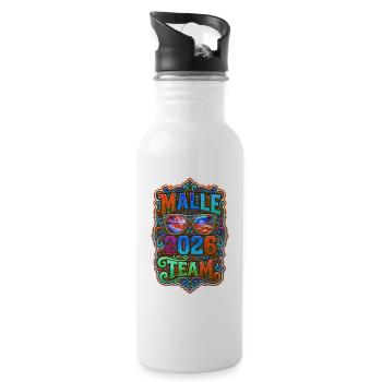 Malle 2026 Vacances Majorque Colorées - Gourde avec paille intégrée - blanc - Droite