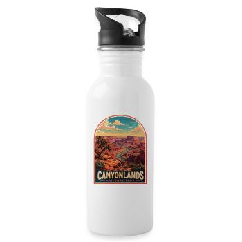 Canyonlands National park  - Trinkflasche mit integriertem Trinkhalm - Weiß - Rechts