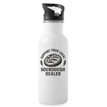 Baking Baker Baker Sourdough Bread Gift Idea - Water bottle with straw - white - Right