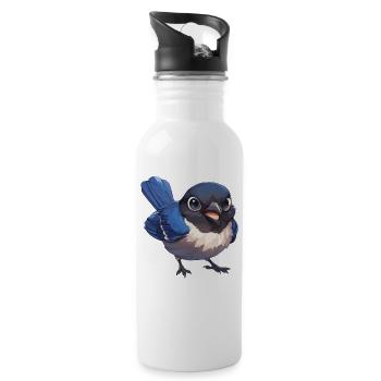 Magpies Magpie - Water bottle with straw - white - Right