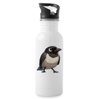 Pies Magpie - Gourde avec paille intégrée - blanc - Droite