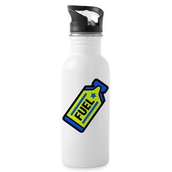 Fuel Energy Gel Ausdauer Sport - Trinkflasche mit integriertem Trinkhalm - Weiß - Rechts
