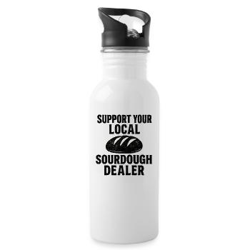Baking Baker Baker Sourdough Bread Gift Idea - Water bottle with straw - white - Right