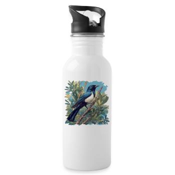 Magpies Magpie - Water bottle with straw - white - Right