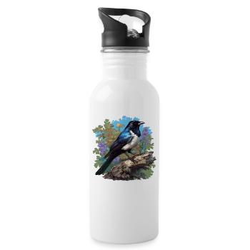 Magpies Magpie - Water bottle with straw - white - Right