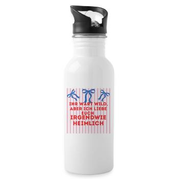 Teacher End of Year Summer Break Last Day Y'all we - Trinkflasche mit integriertem Trinkhalm - Weiß - Rechts