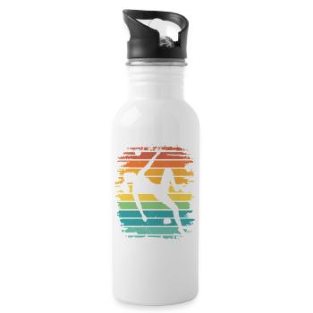 Boulderer Boulder Bouldern - Trinkflasche mit integriertem Trinkhalm - Weiß - Rechts