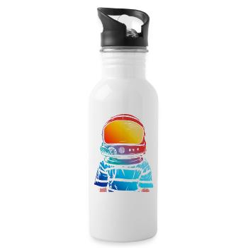 Astronaut Dream Gift for Kids - Water bottle with straw - white - Right