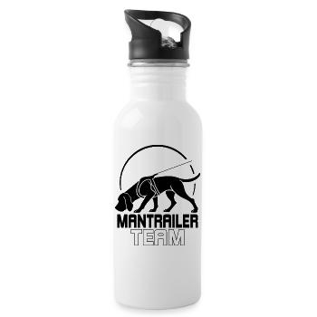 Bloodhound Mantrailer Team Dog Sport Wilsigns - Water bottle with straw - white - Right