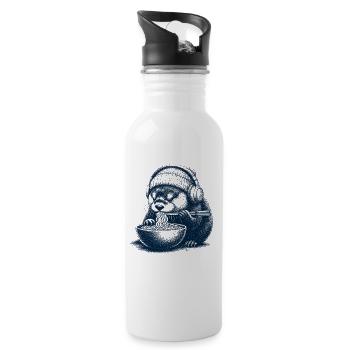 Ramen Otter - Water bottle with straw - white - Right