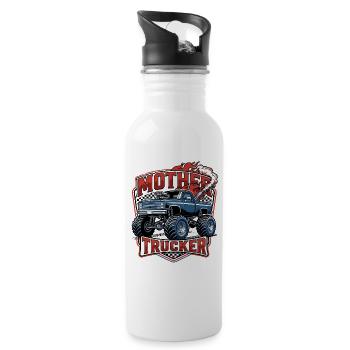 Mother's trucker  Funny Monster Truck Mom - Gourde avec paille intégrée - blanc - Droite