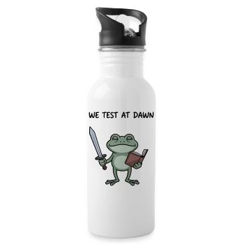 Dawn Training Frog Sword Book - Water bottle with straw - white - Right