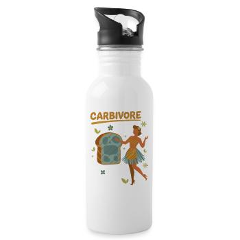 Sauerteig Brot Backbäcker KARBIVORE Sauerteig - Trinkflasche mit integriertem Trinkhalm - Weiß - Rechts