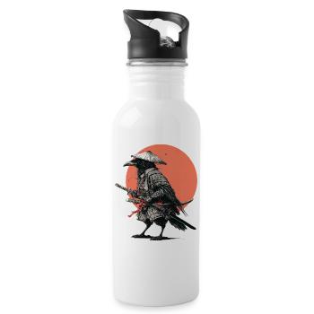 Raven Samurai Armour - Water bottle with straw - white - Right