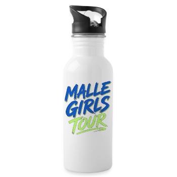 Malle Girls Tour Mallorca Holiday Party - Water bottle with straw - white - Right