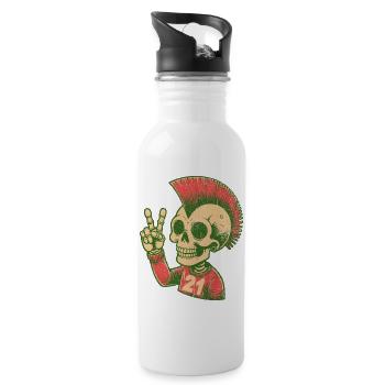 21 amed punk amedspor cool taraftar diyarbakir - Water bottle with straw - white - Right