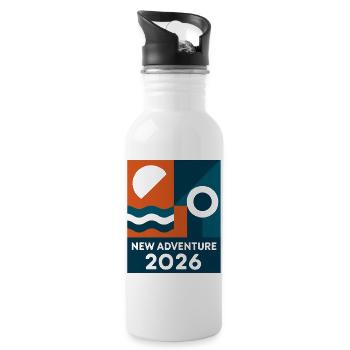New Adventure 2026 - Water bottle with straw - white - Right