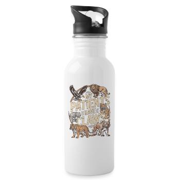 Wildlife Vet My Patients Have Claws Exotic Animal - Water bottle with straw - white - Right