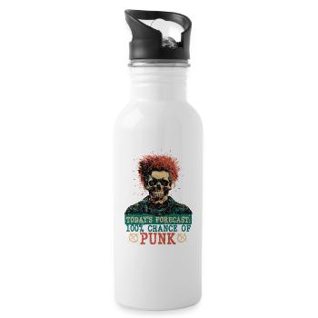 Punk For A Day - Water bottle with straw - white - Right