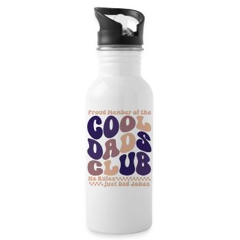 Club des papas cool - Cadeau de la fête des pères des papas - Gourde avec paille intégrée - blanc - Droite