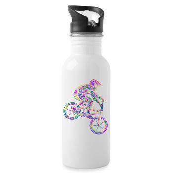BMX Vélo Garçons colorés Vélo BMX Kids - Gourde avec paille intégrée - blanc - Droite
