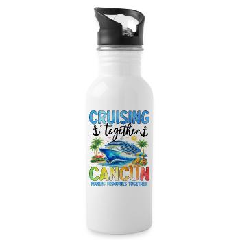 Croisière ensemble Cancún Créer des souvenirs - Gourde avec paille intégrée - blanc - Droite