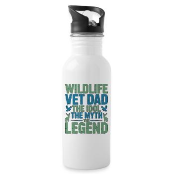 Wildlife Vet Dad The Idol The Exotic Animal Care - Water bottle with straw - white - Right