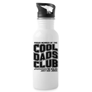 Club des papas cool - Cadeau de la fête des pères des papas - Gourde avec paille intégrée - blanc - Droite