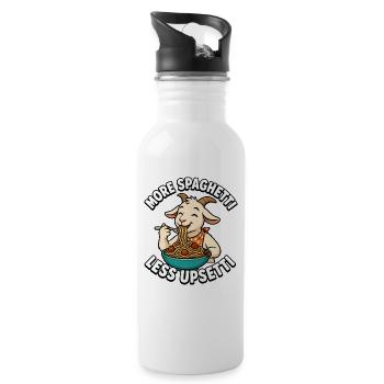 More spaghetti, less trouble – spaghetti for goats - Water bottle with straw - white - Right