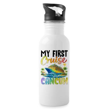 My First Cruise Cancun - Water bottle with straw - white - Right