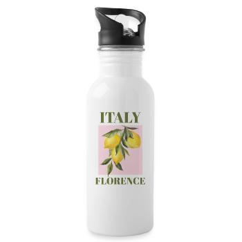 Italie Florence Vacances Beach Lemons Voyage - Gourde avec paille intégrée - blanc - Droite
