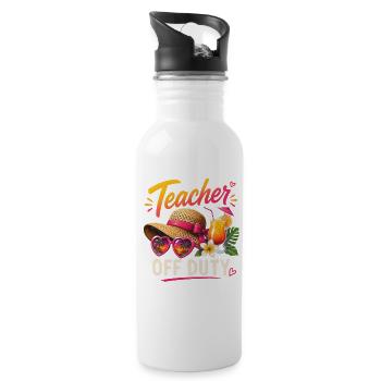 Professeur hors service Tropical Relax - Gourde avec paille intégrée - blanc - Droite