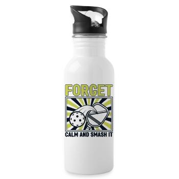 Forget silence – beat it! - Water bottle with straw - white - Right