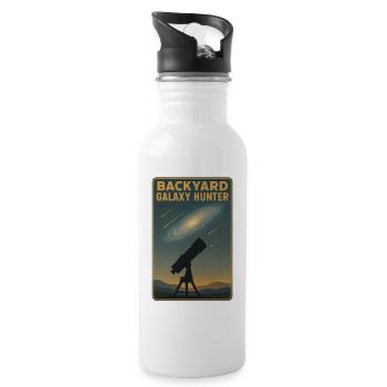 Backyard Galaxy Hunter | Astronomy - Water bottle with straw - white - Right