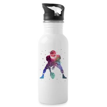 American Football Space Kids Boys Football - Water bottle with straw - white - Right