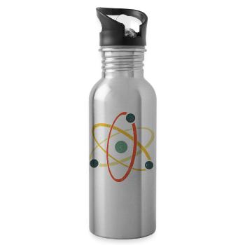 Cool Art de l’Atome, Biologie, Physique, Chimie, Professeur - Gourde avec paille intégrée - argent clair - Droite