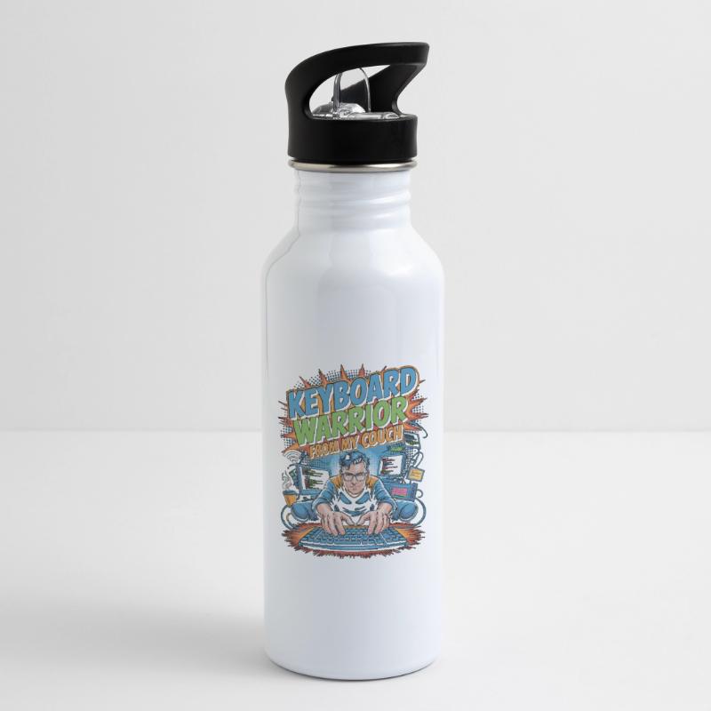 Remote Developer Keyboard Warrior Remote Coder Water bottle with straw