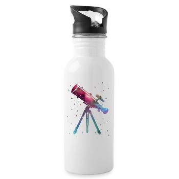 Telescope Astronomer Space Kinden Astronomy - Water bottle with straw - white - Right