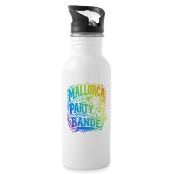 Gang de la fête de Majorque Coloré - Gourde avec paille intégrée - blanc - Droite