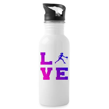 Pickleball athlete idea for pickleball athlete fans - Water bottle with straw - white - Right