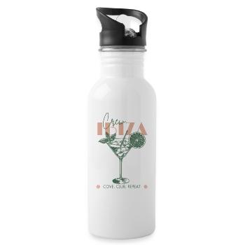 Spain Ibiza Vacation Beach Girls Trip Girls Trip - Water bottle with straw - white - Right
