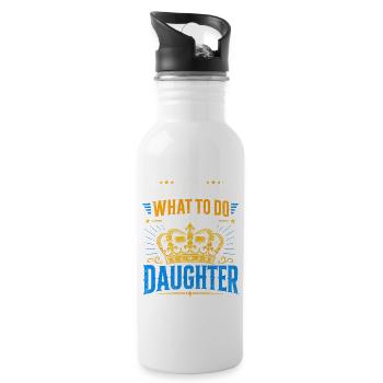 You Can't Tell Me What To Do, Daughter - Trinkflasche mit integriertem Trinkhalm - Weiß - Rechts