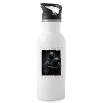 Ritter Buhurt Krieger Motiv Bouhourt Hobby Buhurt - Trinkflasche mit integriertem Trinkhalm - Weiß - Rechts