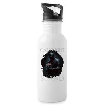 Buhurt Geschenk witzige Buhurd Krieger Sprüche - Trinkflasche mit integriertem Trinkhalm - Weiß - Rechts