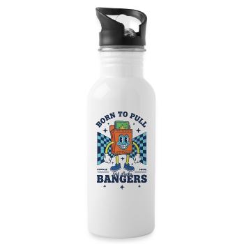 Born To Pull Bangers Get Lucky Sammelkarten-Pack - Trinkflasche mit integriertem Trinkhalm - Weiß - Rechts