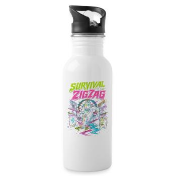 Laser Tag Survival By Zigzag - Water bottle with straw - white - Right