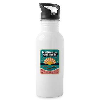 Hallöchen Aperölchen - Trinkflasche mit integriertem Trinkhalm - Weiß - Rechts